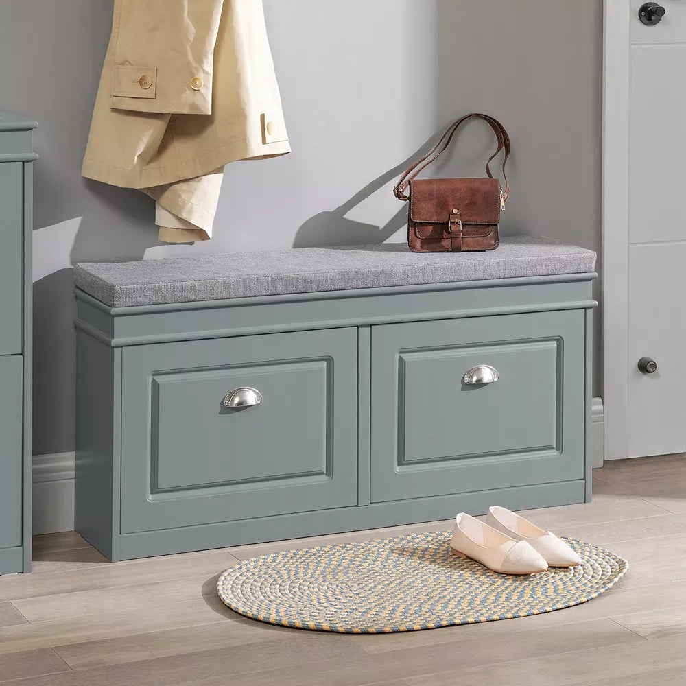 SoBuy Siaura batų spintelė su sėdyne prieškambariui 24 cm FSR64-HG