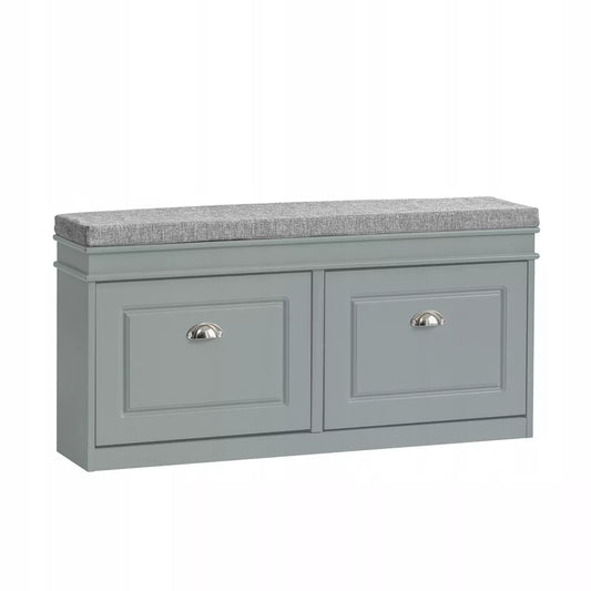 SoBuy Siaura batų spintelė su sėdyne prieškambariui 24 cm FSR64-HG