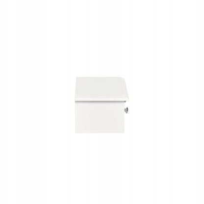 Sobuy Baltas sieninis pakabinamas su 2 stalčiais lentynų stovas svetainei FRG43-W