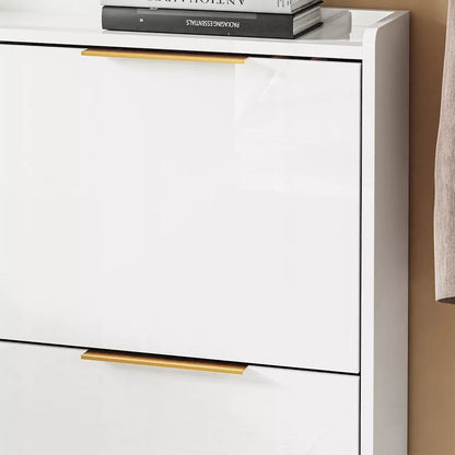 SoBuy Avalynė 4 atvartų balta prieškambario lentyna FSR206-GW