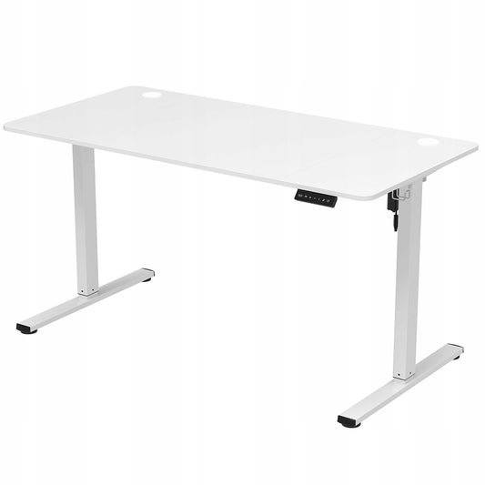 Spacetronik ELEKTRINIS reguliuojamas stalas 160x80 LED panelis 80KG signalizacija baltas