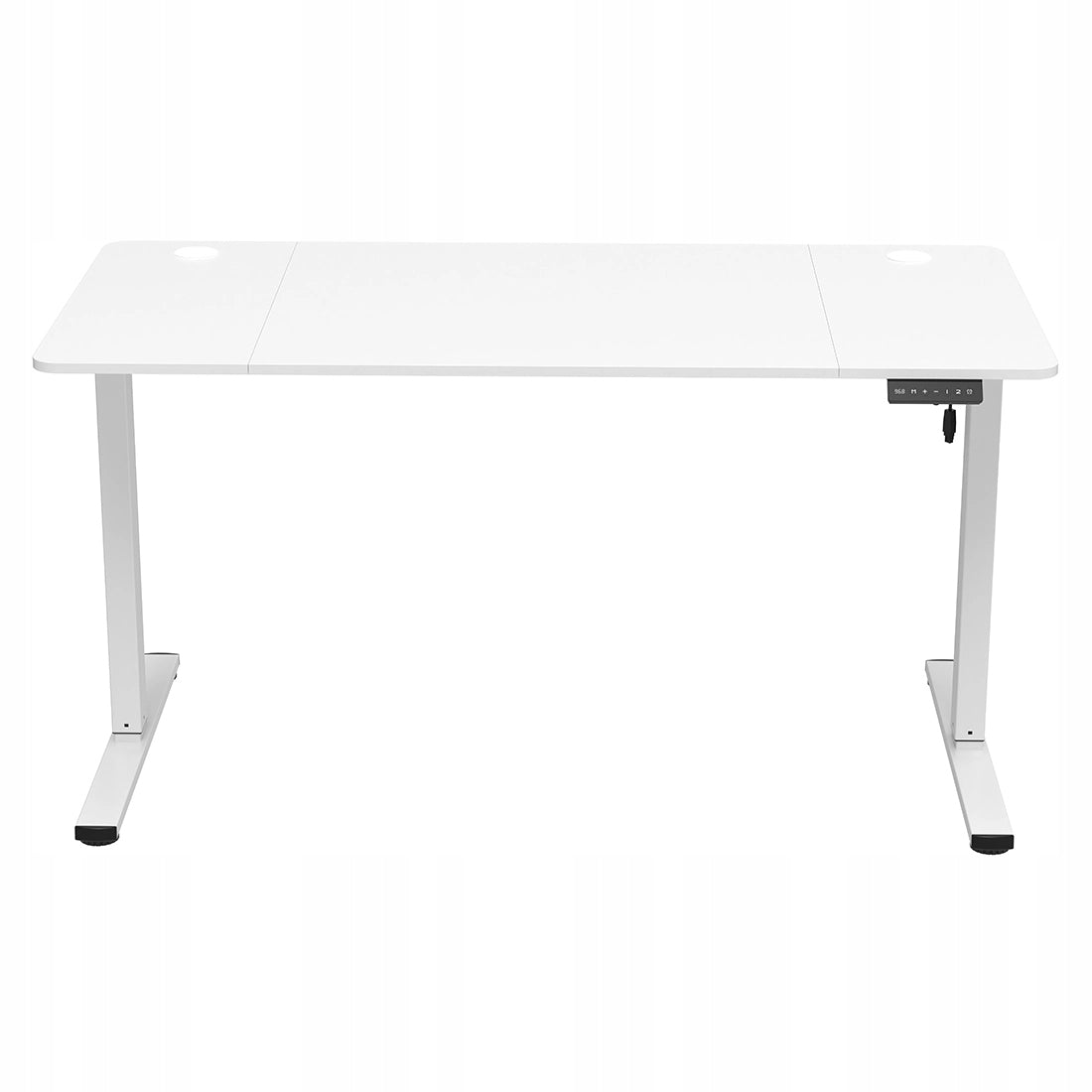 Spacetronik ELEKTRINIS reguliuojamas stalas 160x80 LED panelis 80KG signalizacija baltas