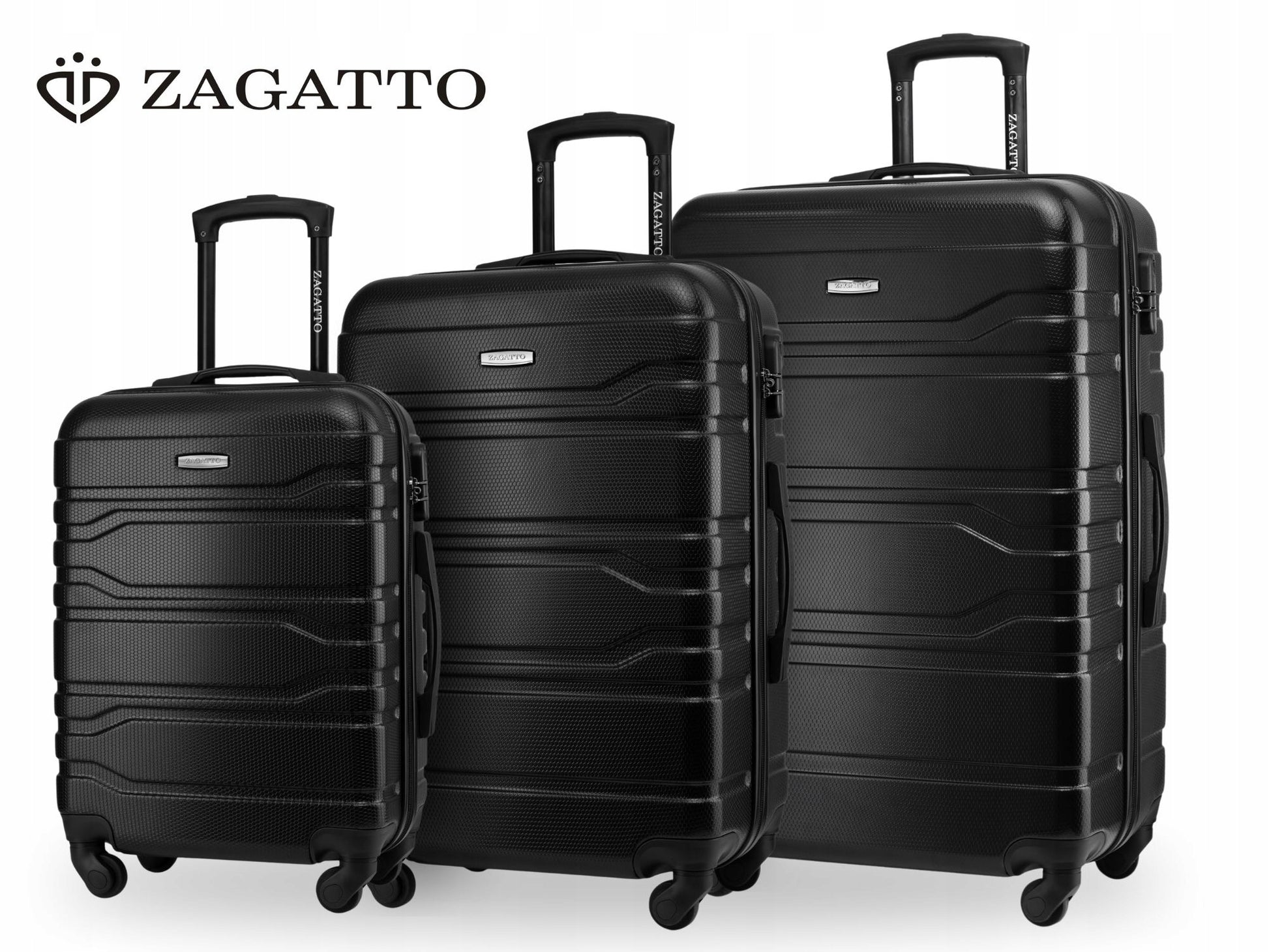 Vidutinio dydžio kelioninis lagaminas su ratukais RYANAIR 60L kietas ZAGATTO