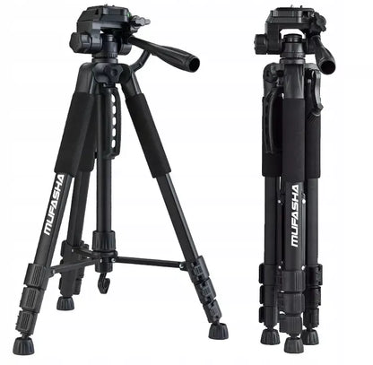 150 cm trikojis stovas su telefono laikikliu, lazeriui ir fotoaparatui – stabilus dovanos pasirinkimas
