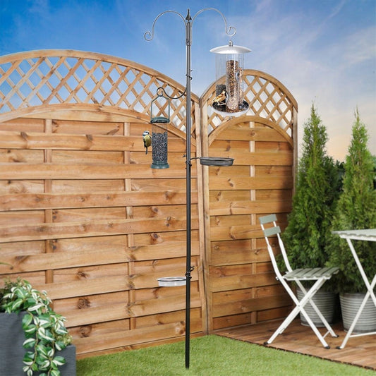 Sodo stovas laikiklis lesykloms, nameliams, inkilams, girdykloms, dubenėliams paukščiams