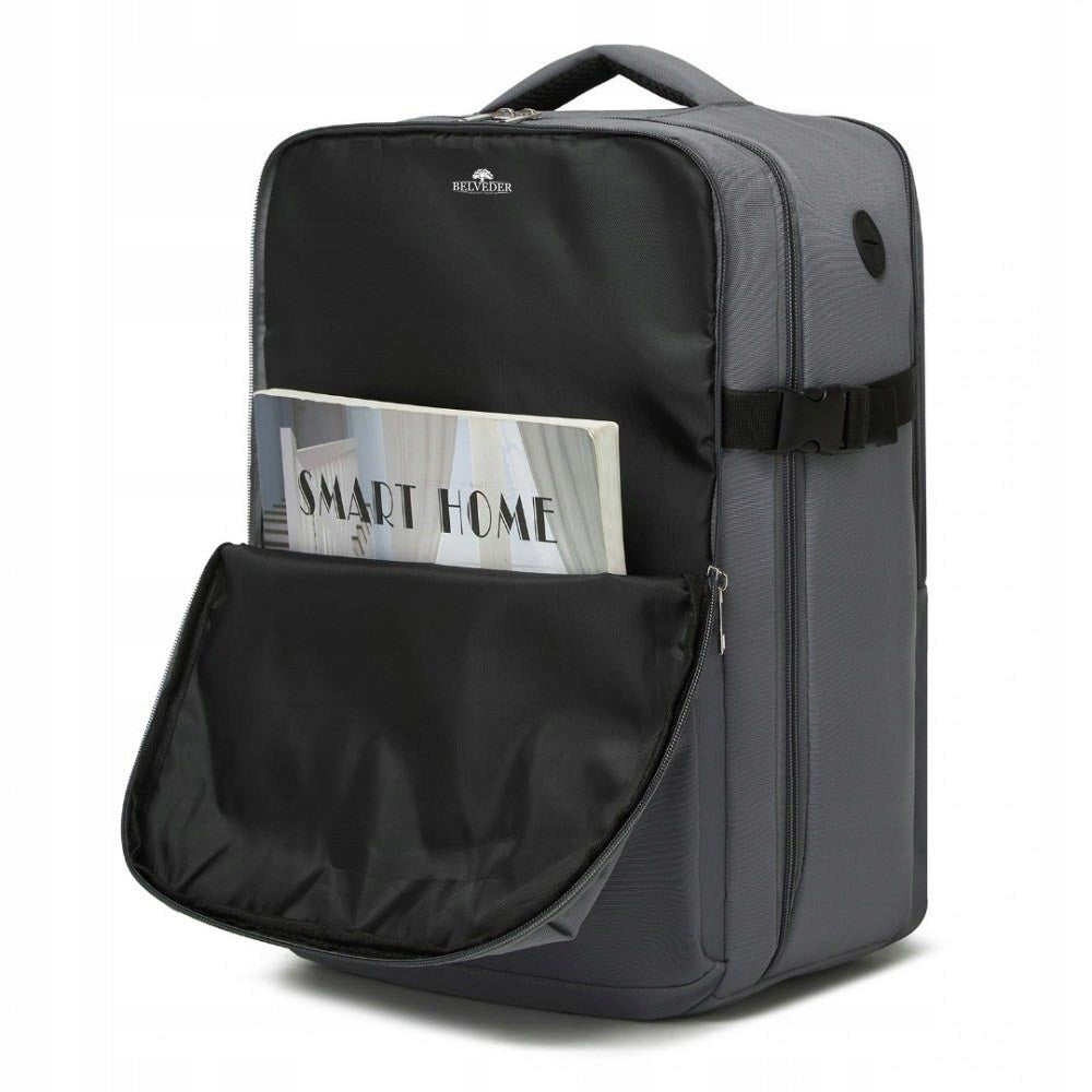 Pilkos Skra Skranės Dydžio Kuprinė 40x30x20 RYANAIR Wizz Air Kabininė KUPRINĖ