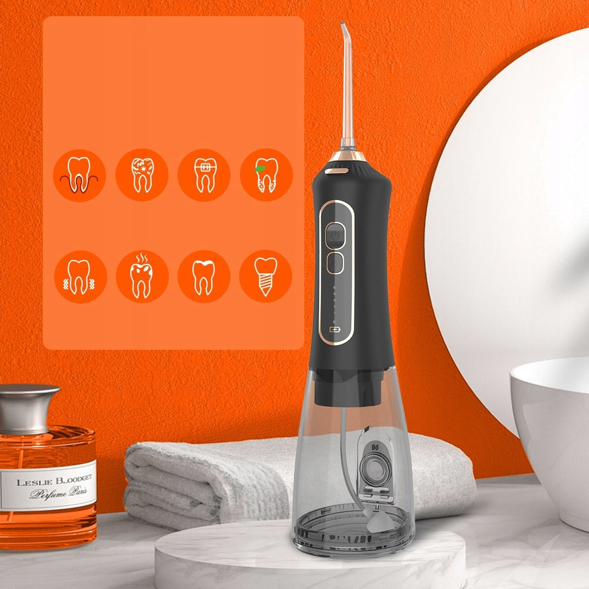 Sonic dantų šepetėlis + vandens dantų irigatorius, 5 režimai, USB, IPX7, RINKINYS