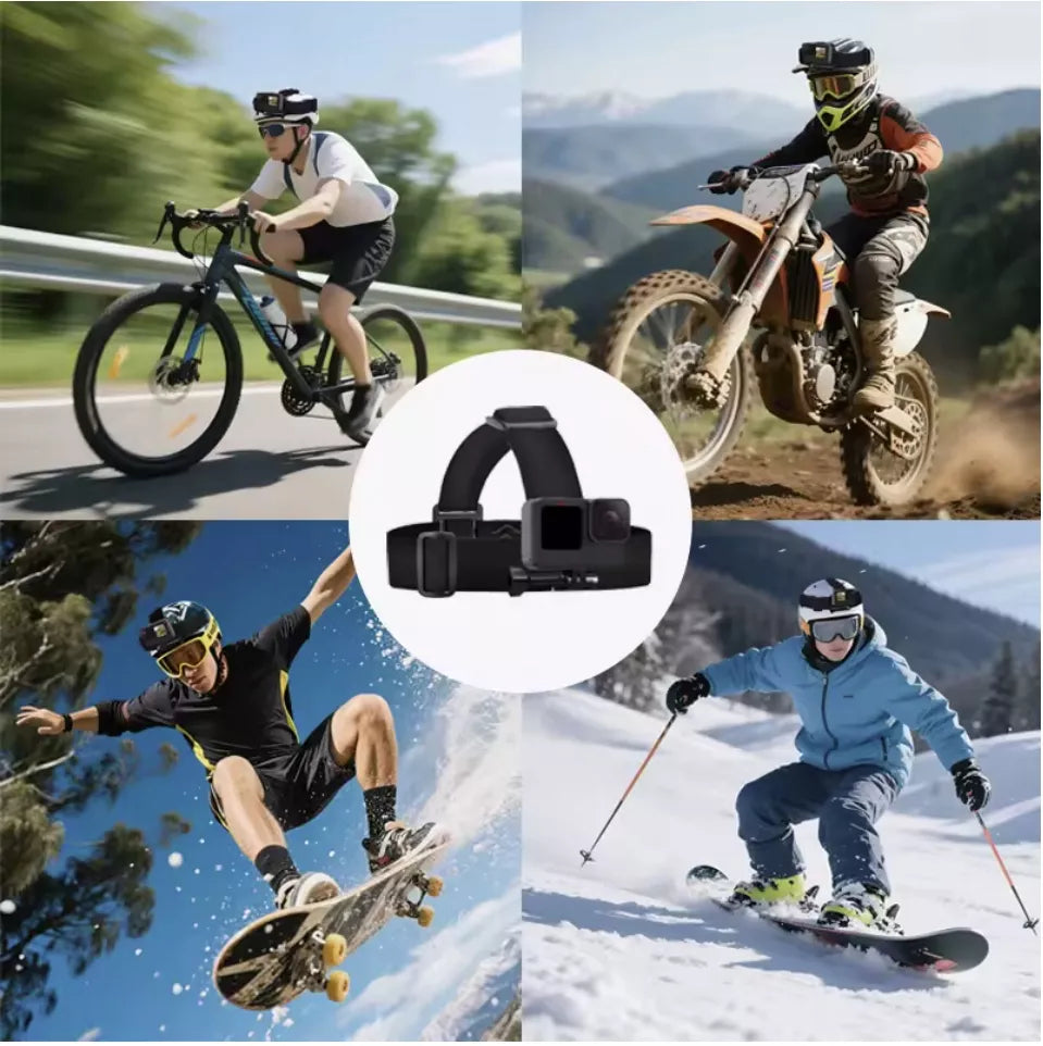 Galvos dirželis tvirtinimas ant galvos arba šalmo sporto kameroms GoPro Hero DJI SJCAM