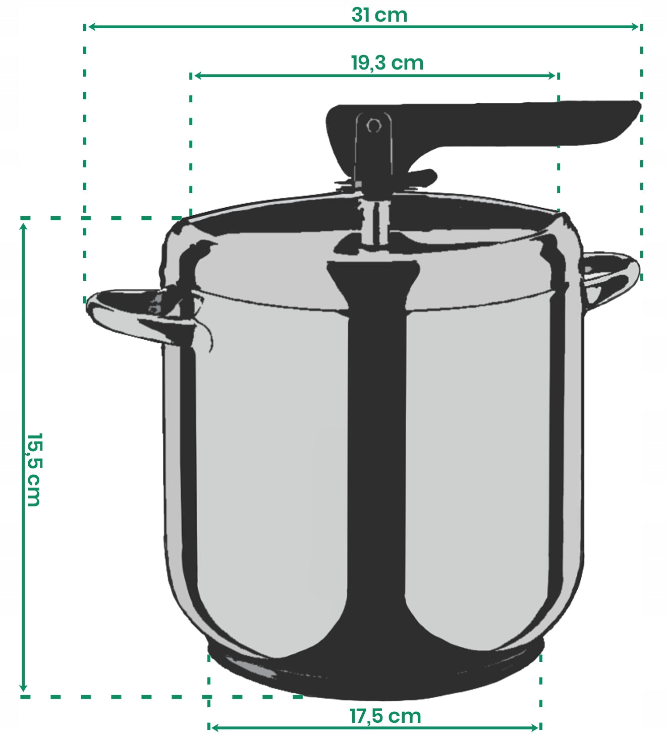 Greitpuodis 5L dujoms ir indukcijai Puodas greitam virimui STAL