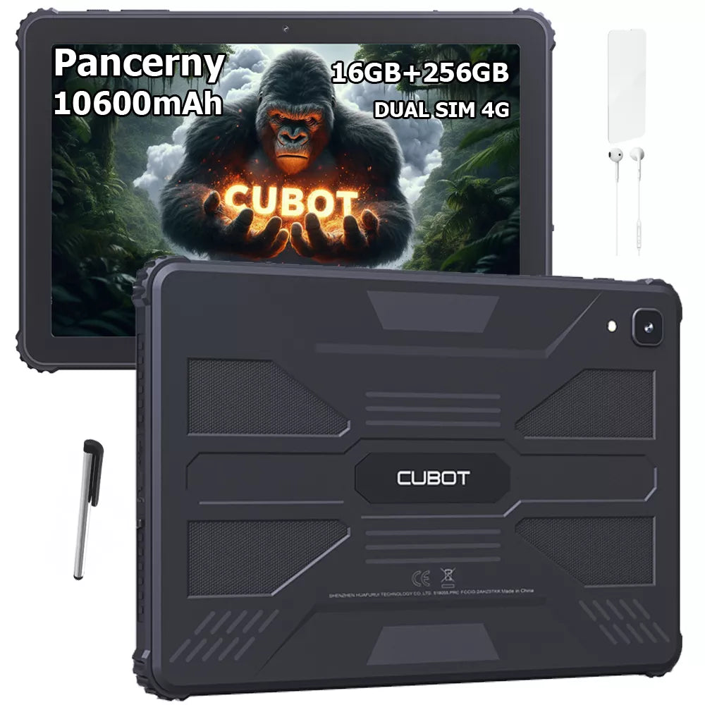 SUDĖTINIO STIPRUMO PLANŠETINIS KOMPIUTERIS CUBOT KINGKONG TAB 10,1" 16/256 GB