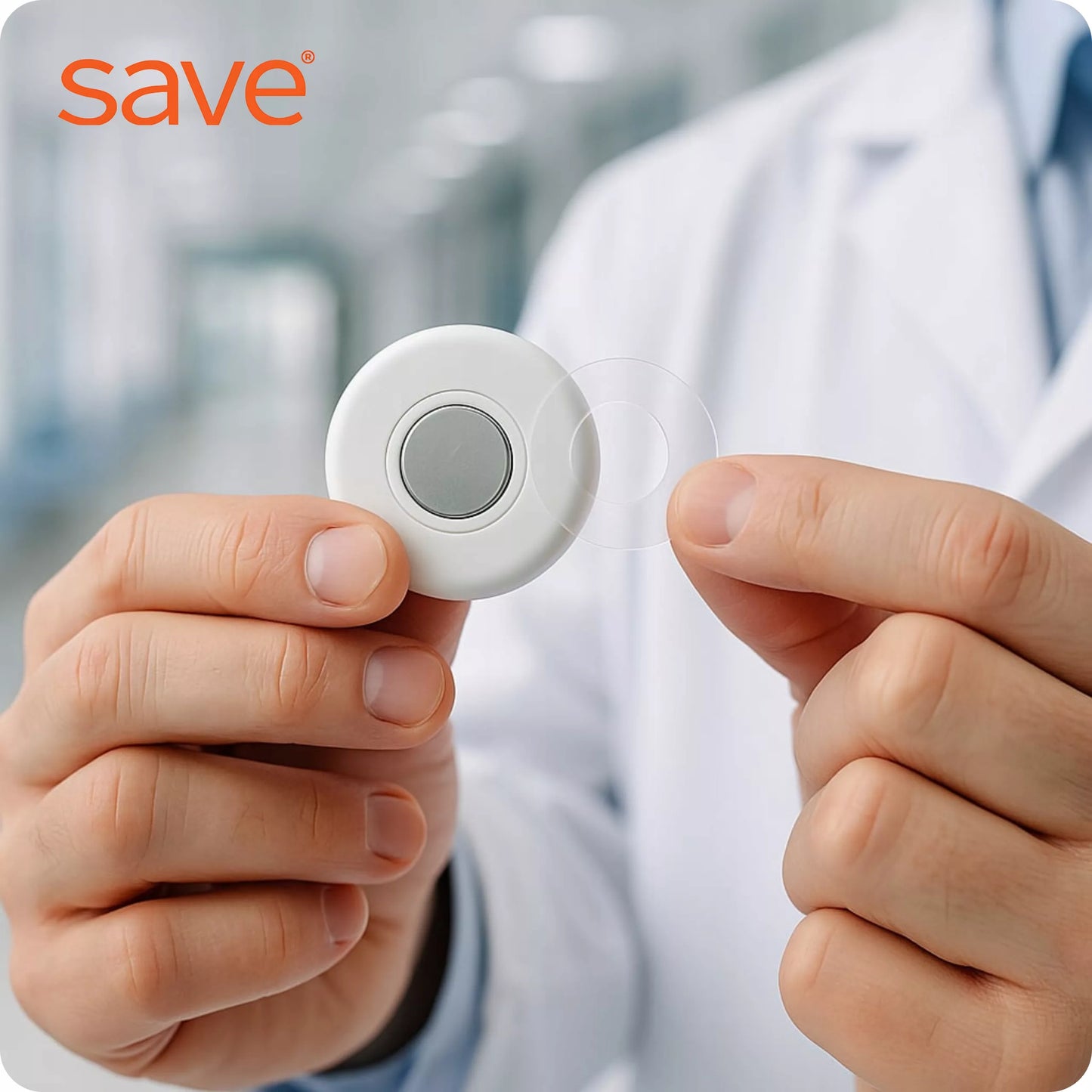 Bekontaktis medicininis infraraudonųjų spindulių termometras su karščiavimo aliarmu ir programėle SAVE