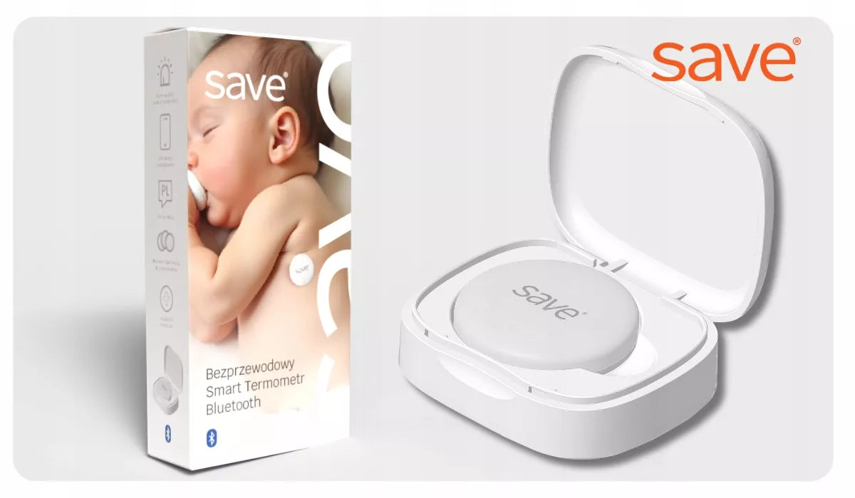 Bekontaktis medicininis infraraudonųjų spindulių termometras su karščiavimo aliarmu ir programėle SAVE