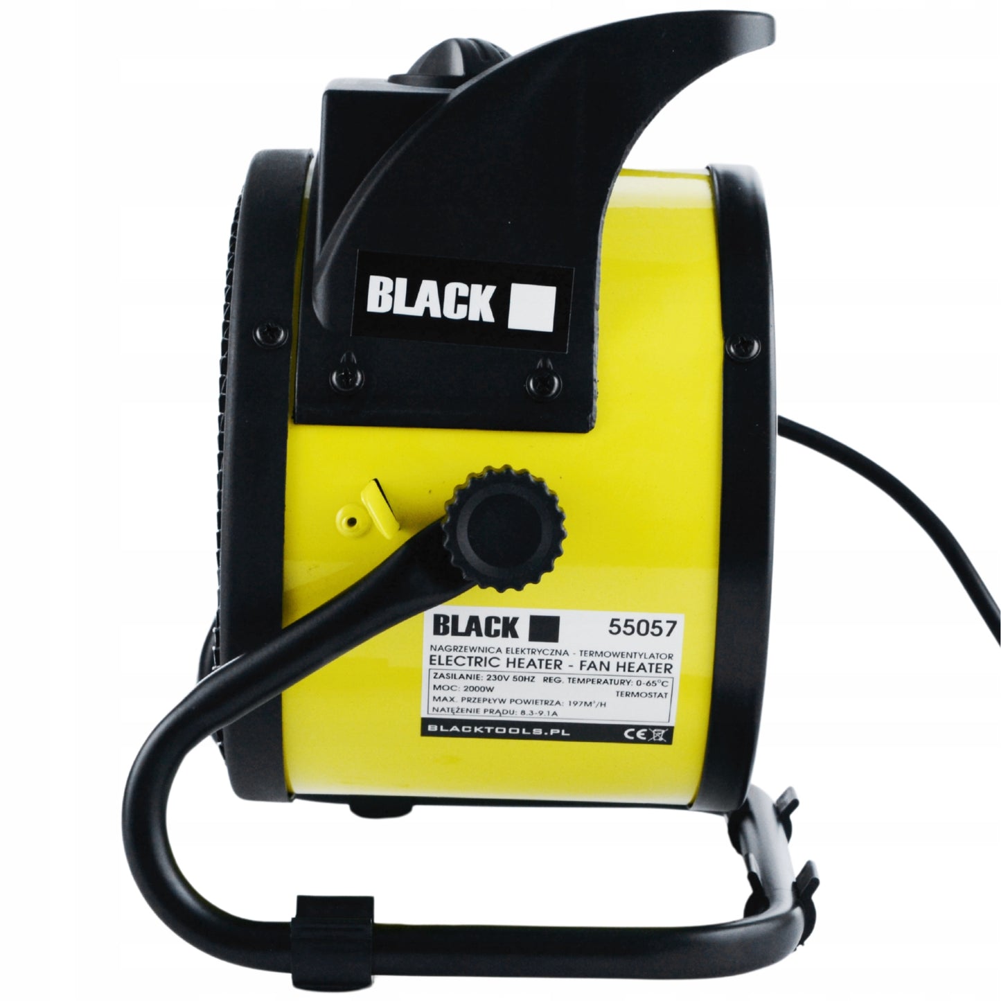 TERMOVENTILIATORIUS FARELKA ŠILDYTUVAS NEŠIOJAMAS 2000 W 2 KW BLACK