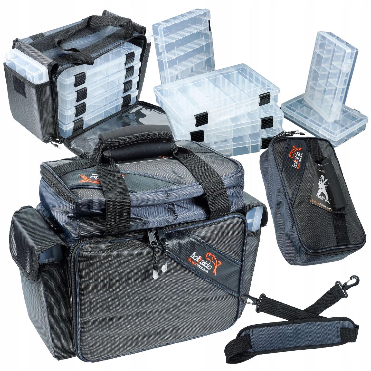 ŽVEJŲ KREPŠYS SU 4 DĖŽUTĖMIS HOKKADO 40/20/30-6 ŽVEJUI