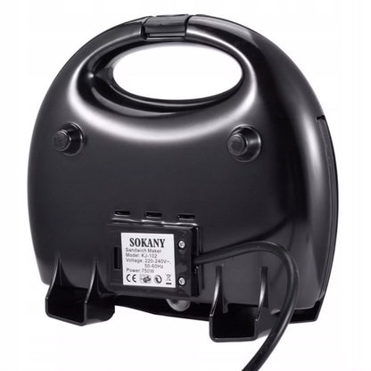Galingas 750W sumuštinių skrudintuvas, skirtas trikampiams sumuštiniams, saugus