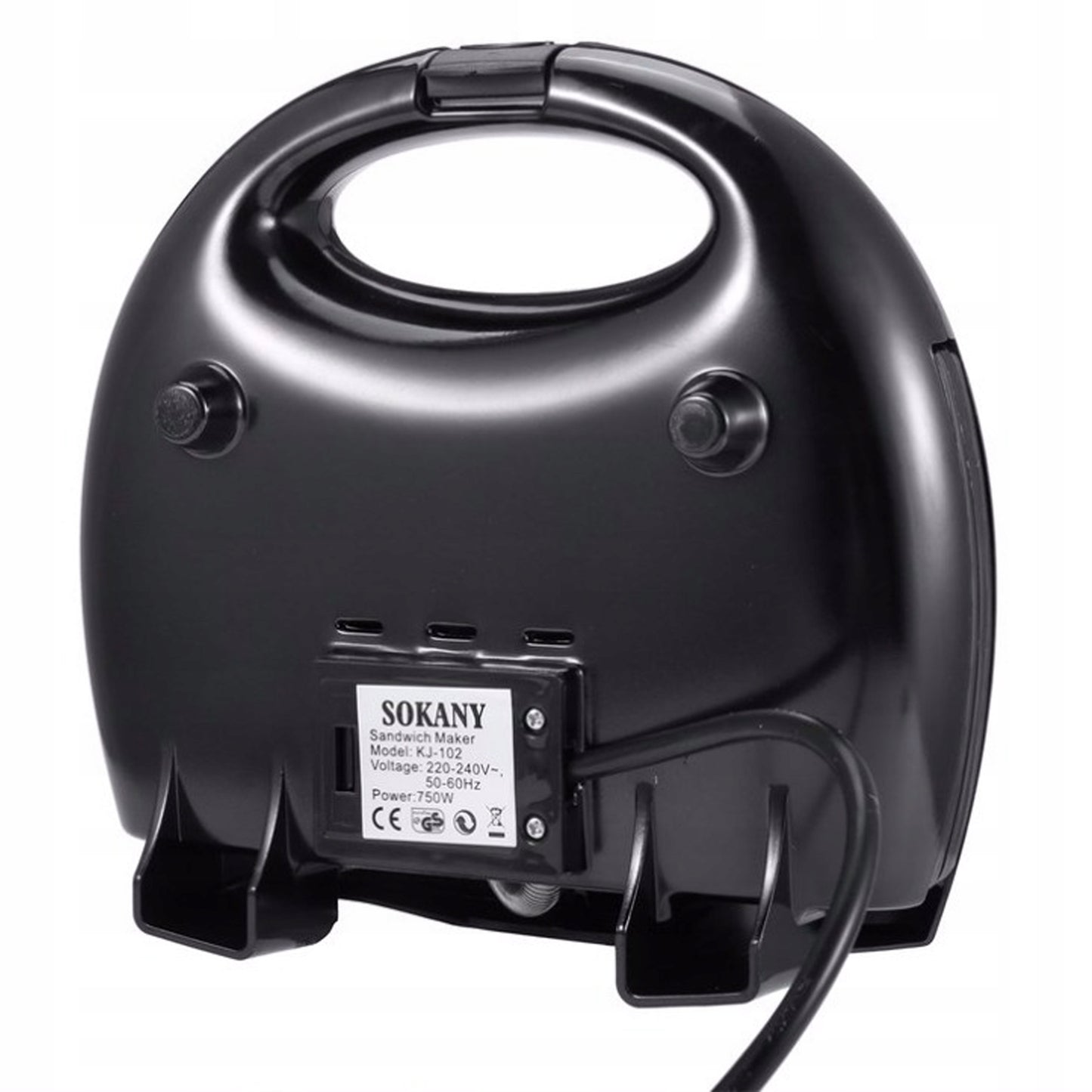 Galingas 750W sumuštinių skrudintuvas, skirtas trikampiams sumuštiniams, saugus