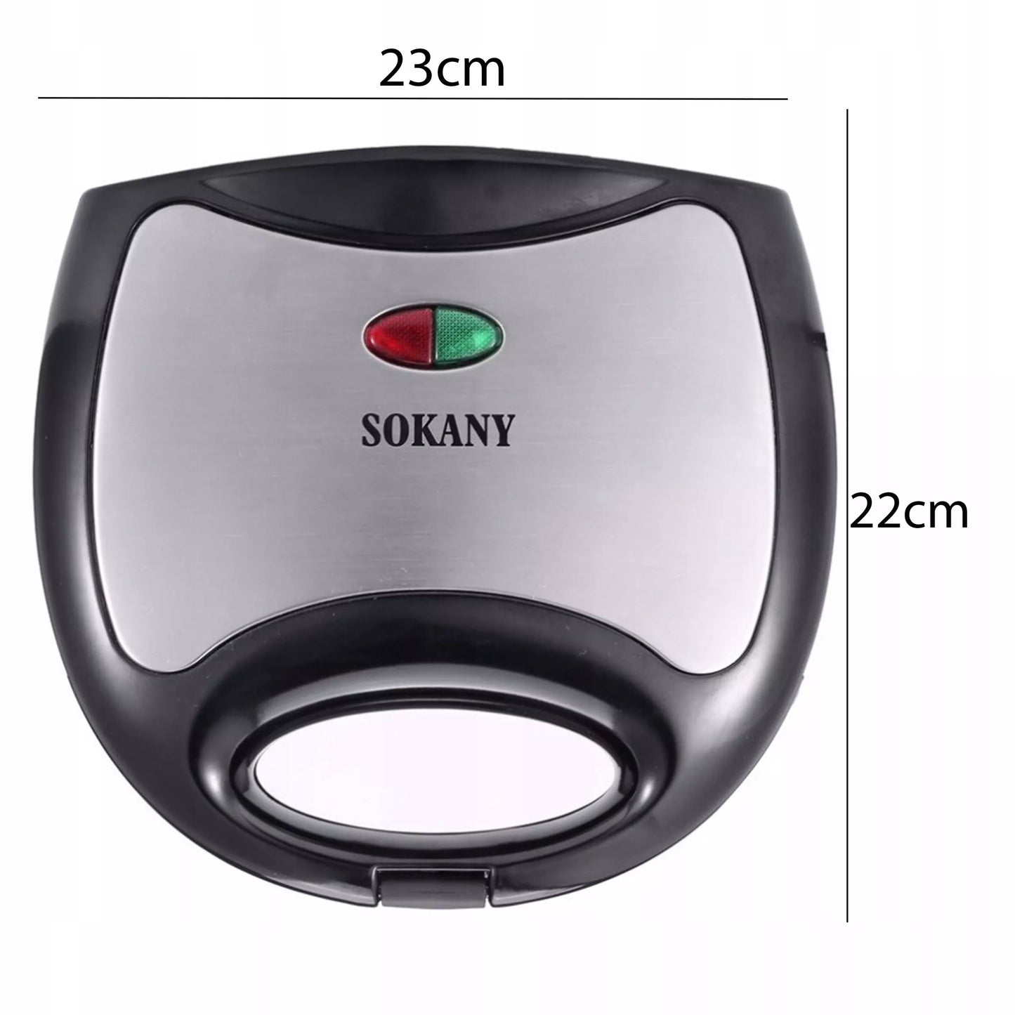 Galingas 750W sumuštinių skrudintuvas, skirtas trikampiams sumuštiniams, saugus