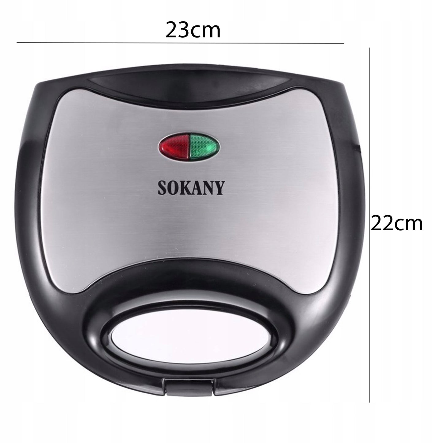 Galingas 750W sumuštinių skrudintuvas, skirtas trikampiams sumuštiniams, saugus