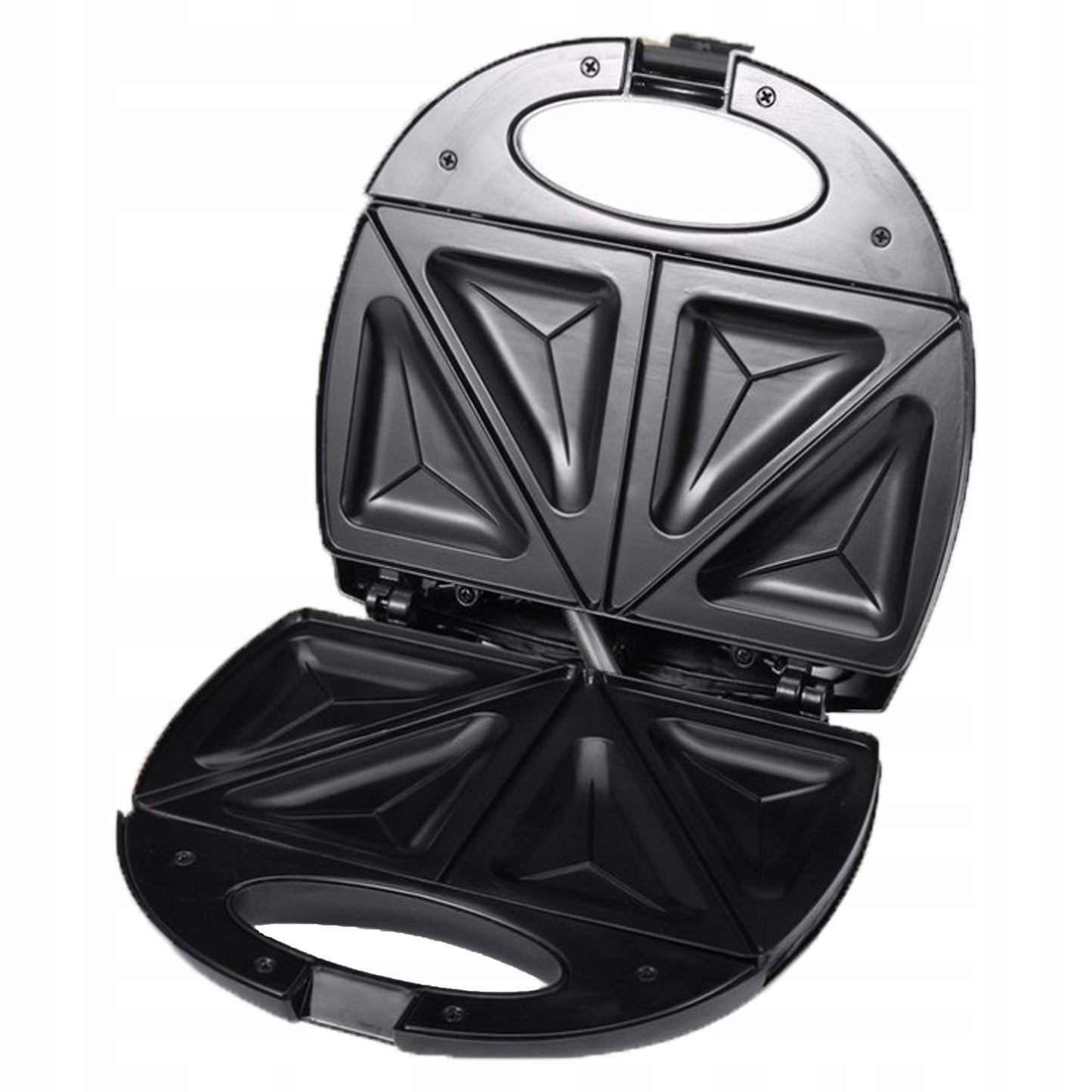 Galingas 750W sumuštinių skrudintuvas, skirtas trikampiams sumuštiniams, saugus