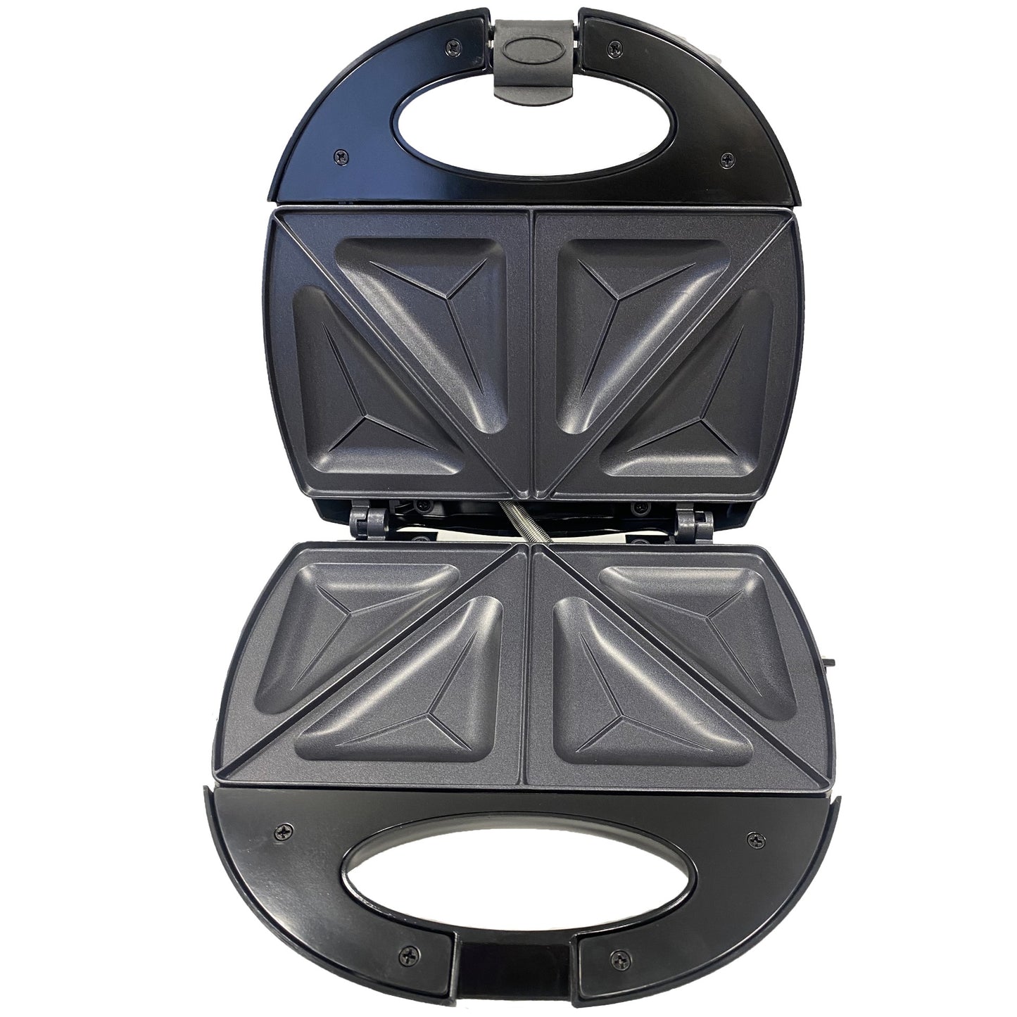 Galingas 750W sumuštinių skrudintuvas, skirtas trikampiams sumuštiniams, saugus