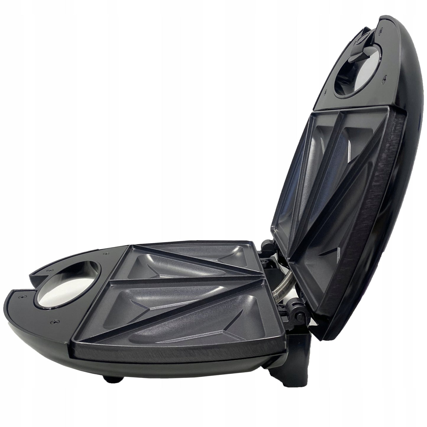 Galingas 750W sumuštinių skrudintuvas, skirtas trikampiams sumuštiniams, saugus