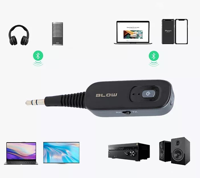 BLUETOOTH 2IN1 SIŲSTUVAS-IMTUVAS AUX MINIJACK 3,5MM TX RX USB-C