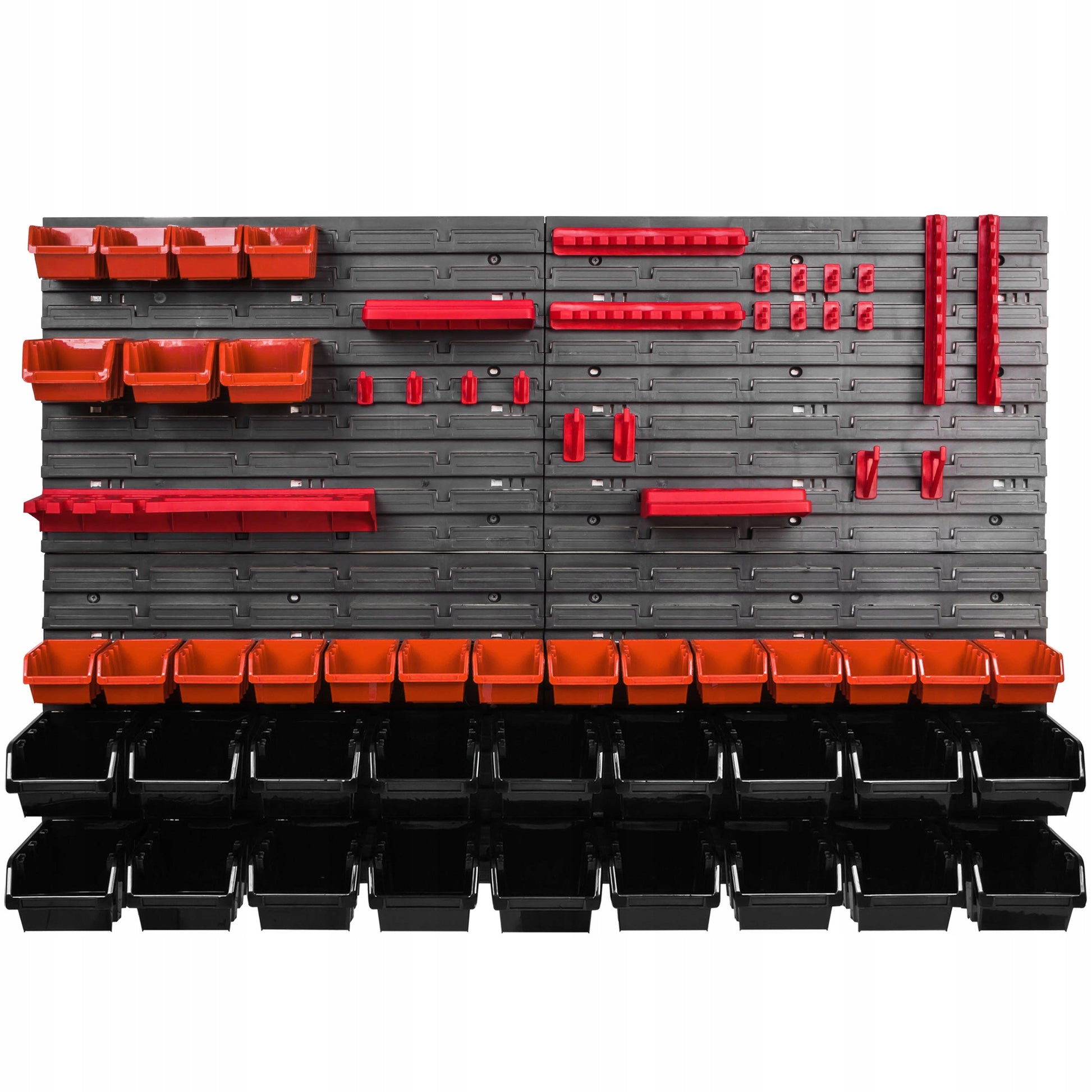 Įrankių lenta 115 x 78 cm, dirbtuvių sienelė, 39 dėžutės, garažas, lentyna