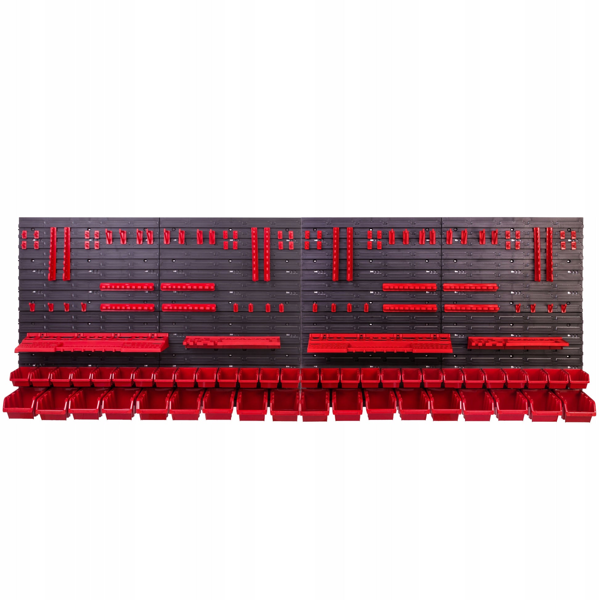 Įrankių lentelė 46 dėklai kabliukai laikikliai 230x78 cm sienelė dirbtuvėms