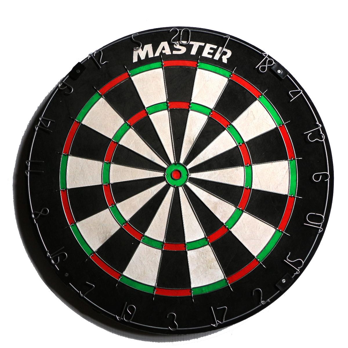 Tvirtas sizalio dartų taikinys MASTER Grande Brazil 45 cm + 6 smigukai