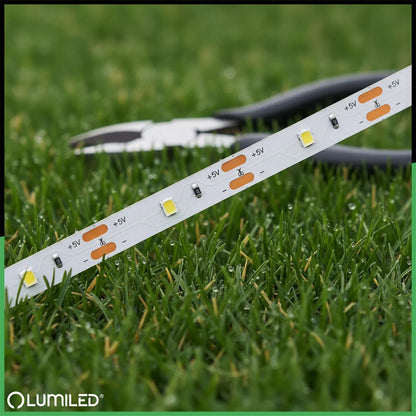 Solarna taśma LED ogrodowa 5 m, 150 diod LED, dekoracyjne, ciepłe światło, lampki IP44