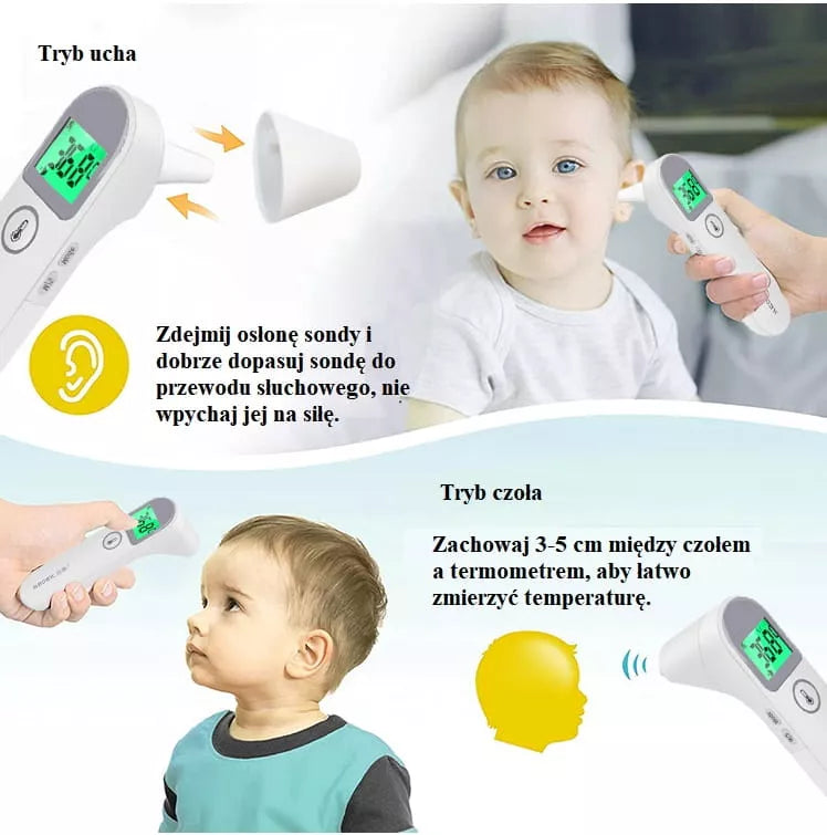Nekontaktinis medicininis infraraudonųjų spindulių LCD termometras