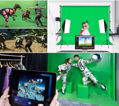 Žalias medžiaginis green screen fotofonas 3x2m
