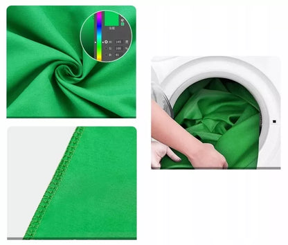 Žalias medžiaginis green screen fotofonas 3x2m