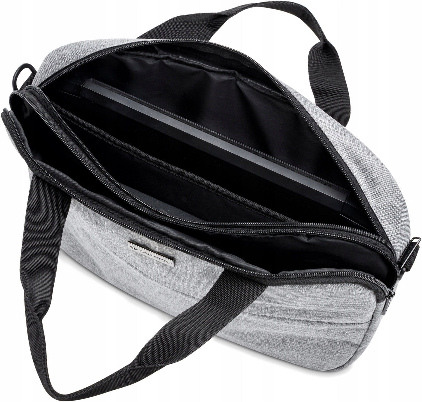 Nešiojamo kompiuterio krepšys 15,6" dviejų skyrių moteriškas vyriškas lengvas ant peties ZAGATTO