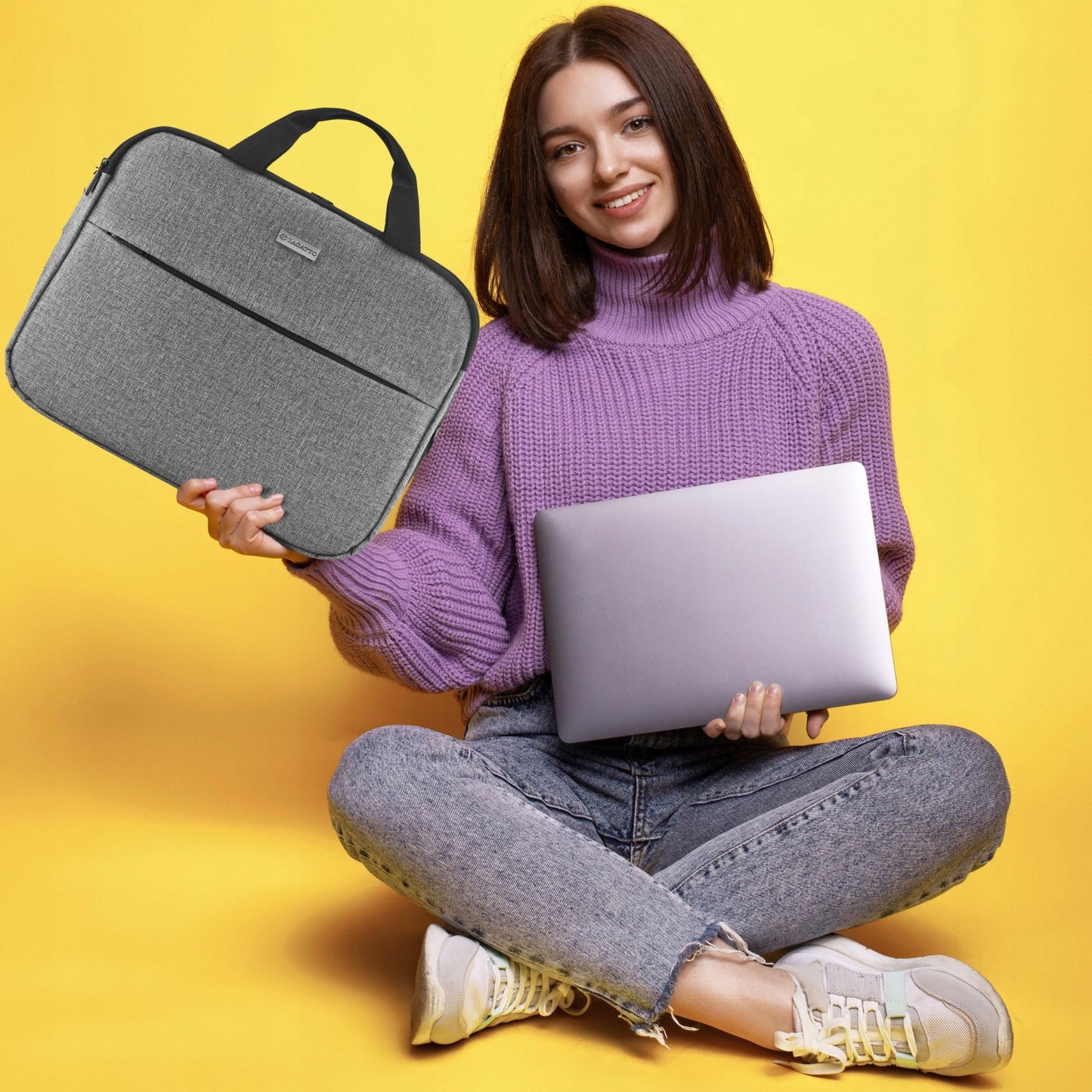 Nešiojamo kompiuterio krepšys 15,6" dviejų skyrių moteriškas vyriškas lengvas ant peties ZAGATTO