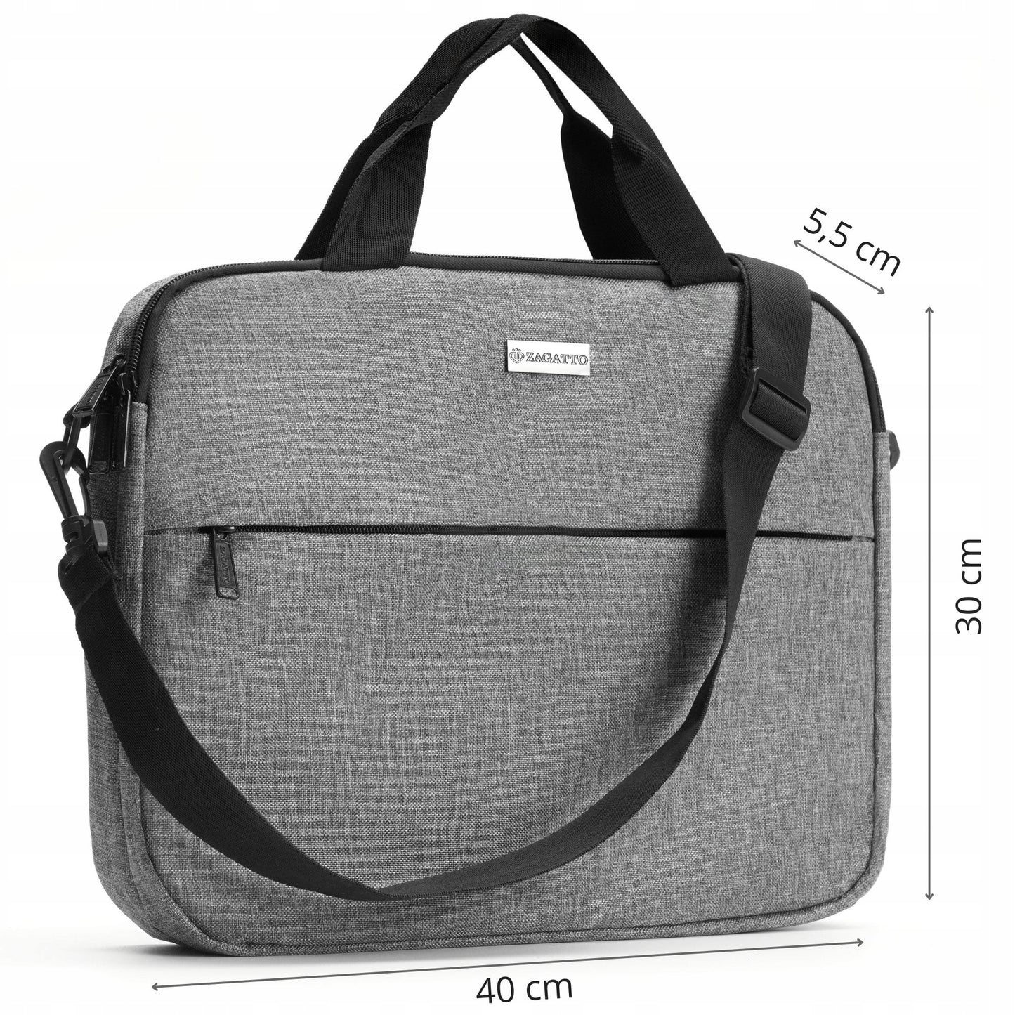 Nešiojamo kompiuterio krepšys 15,6" dviejų skyrių moteriškas vyriškas lengvas ant peties ZAGATTO