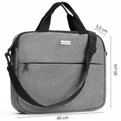 Nešiojamo kompiuterio krepšys 15,6" dviejų skyrių moteriškas vyriškas lengvas ant peties ZAGATTO
