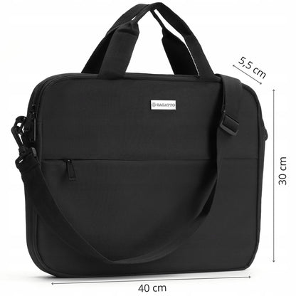 Nešiojamo kompiuterio krepšys 15,6" dviejų skyrių moteriškas vyriškas lengvas ant peties ZAGATTO