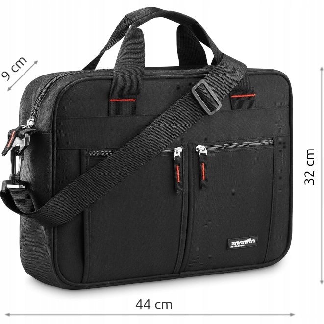 15,6 colių lengvas didelis juodas darbo krepšys moterims ir vyrams ZAGATTO