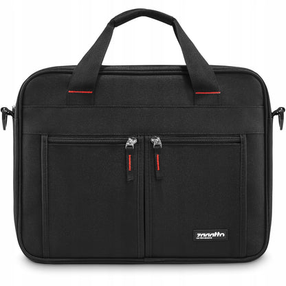 15,6 colių lengvas didelis juodas darbo krepšys moterims ir vyrams ZAGATTO