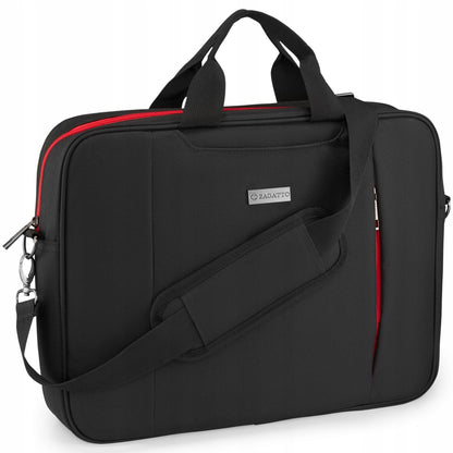 15,6 colių lengvas didelis juodas darbo krepšys moterims ir vyrams ZAGATTO