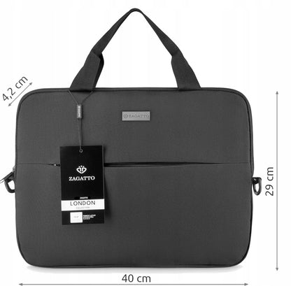 15,6" ZAGATTO lengvas talpus pilkas nešiojamo kompiuterio dėklas AIR