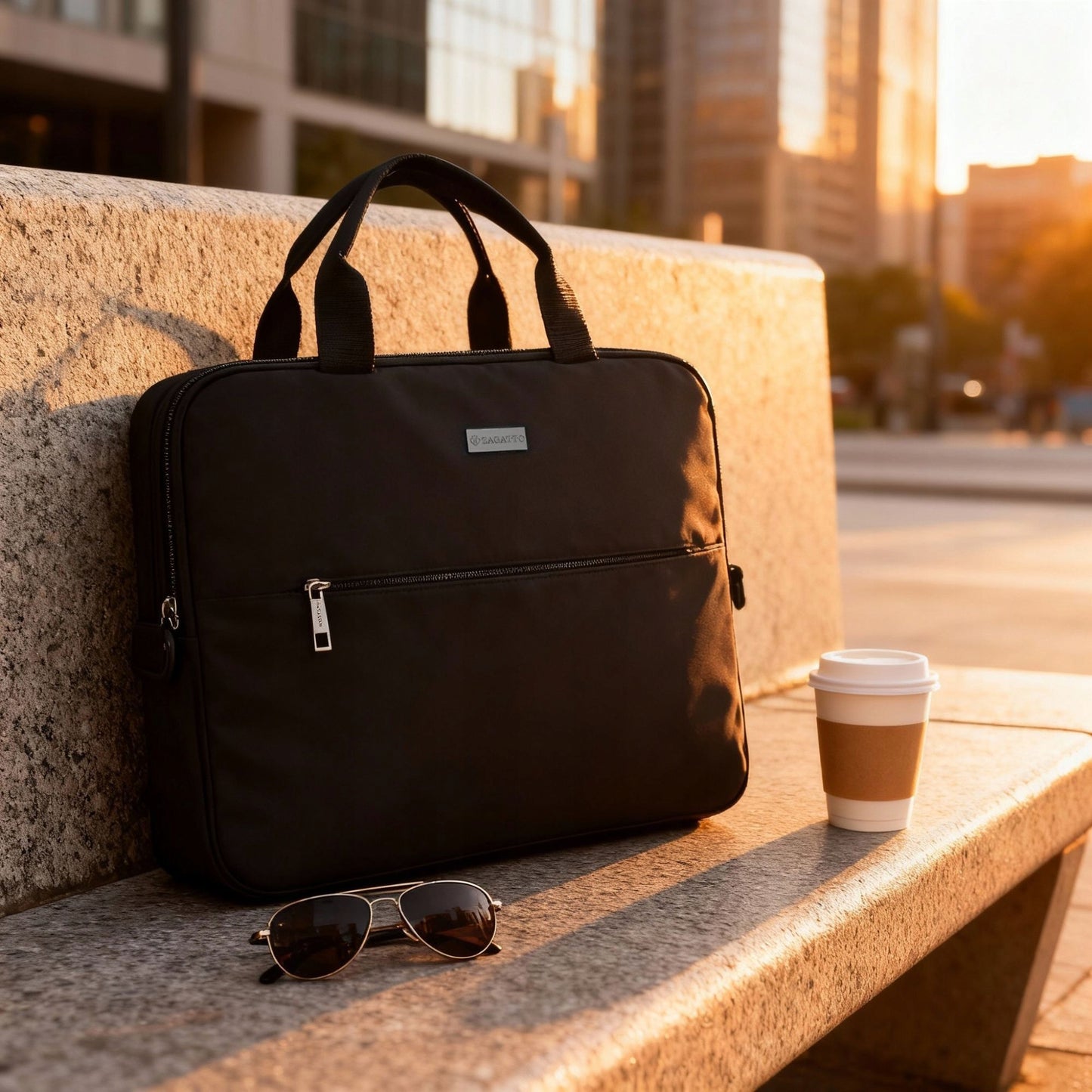 Juodas, lengvas, talpus 15,6" kompiuterio dėklas Zagatto