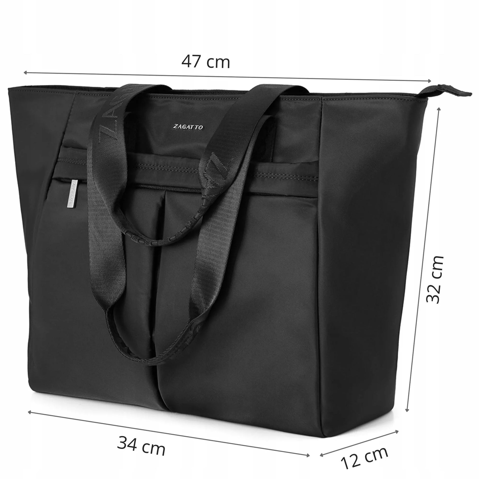 Moterims skirta didelė "shopper" tipo rankinė mokyklai, darbui, "shopper" tipo rankinė ant peties ZAGATTO