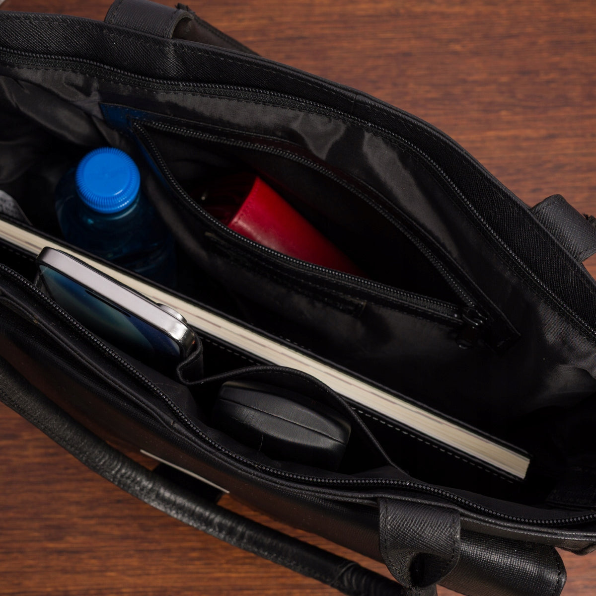 Didelė moteriška odinė rankinė, pirkinių krepšys A4, saffiano odos, Beltimore