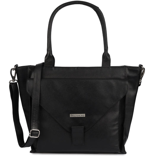 Didelė moteriška odinė rankinė, pirkinių krepšys A4, saffiano odos, Beltimore