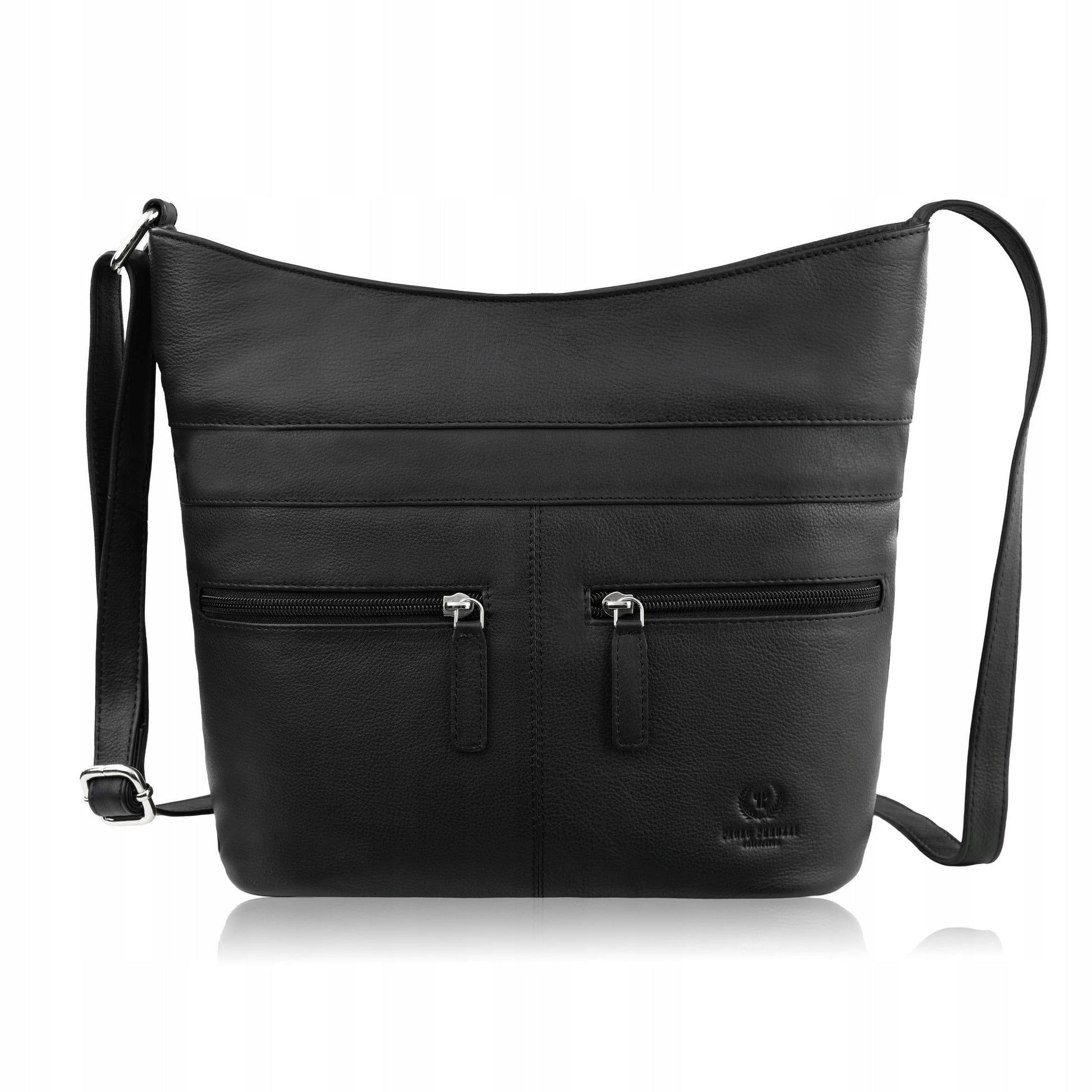 Miesto moteriška odinė rankinė ant peties juoda oda madinga Paolo Peruzzi