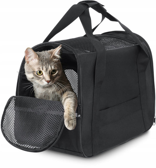 Transportavimo dėžė katei, šuniui, triušiui, narvas, aptvaras, didelis, juodas, patogus ZAGATTO