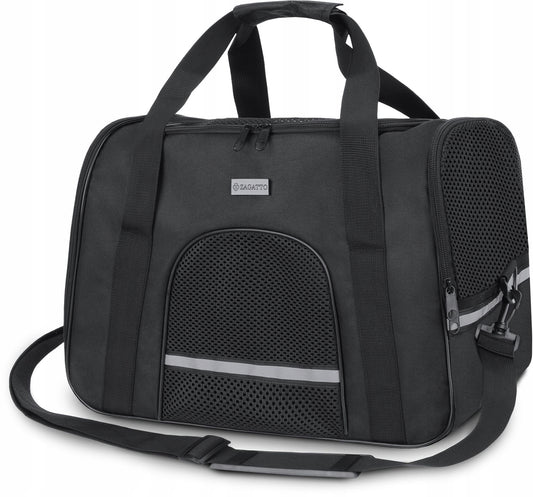 Transportavimo dėžė katei, šuniui, triušiui, narvas, aptvaras, didelis, juodas, patogus ZAGATTO