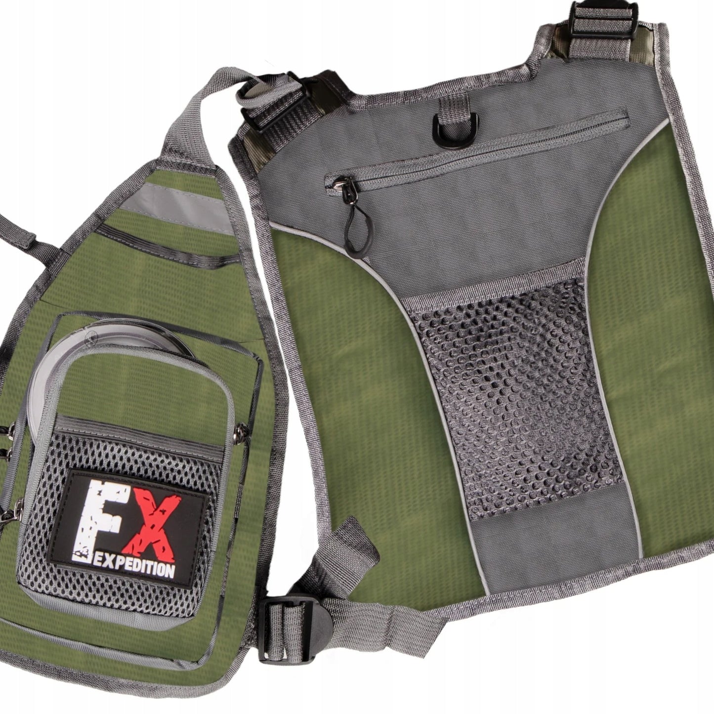 Itin lengva kvėpuojanti žvejybinė liūmenė su daug kišenių žalia